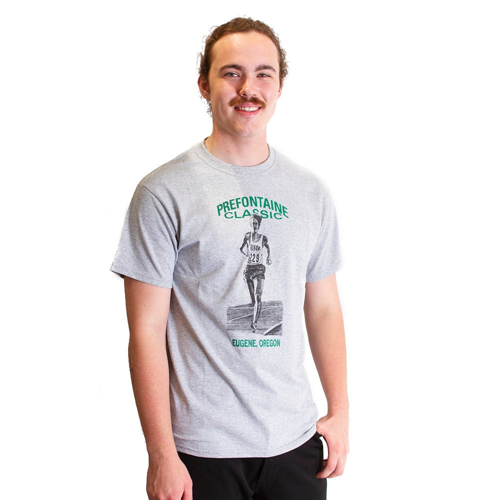 Prefontaine, Grey, Crew Neck, Men, Track & Field, 17238